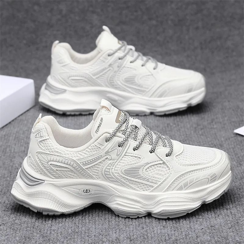 TROADLOP Slip Resistant, Breathable, Height Increasing Low Top Chunky Sneakers Men's-6