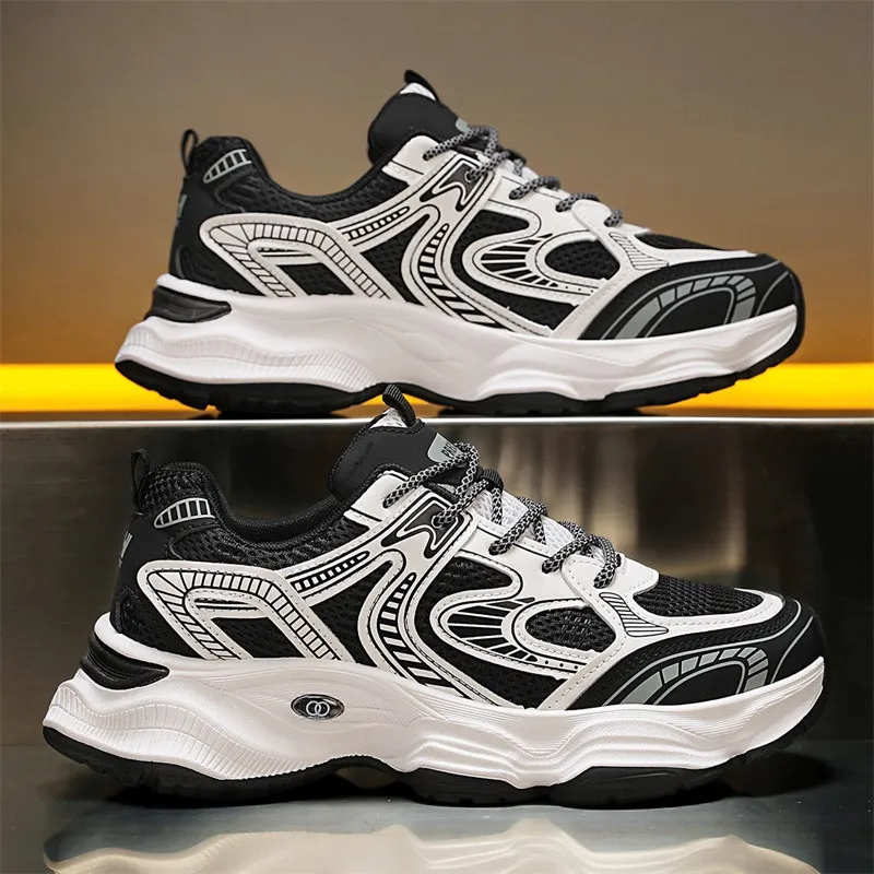 TROADLOP Slip Resistant, Breathable, Height Increasing Low Top Chunky Sneakers Men's-1