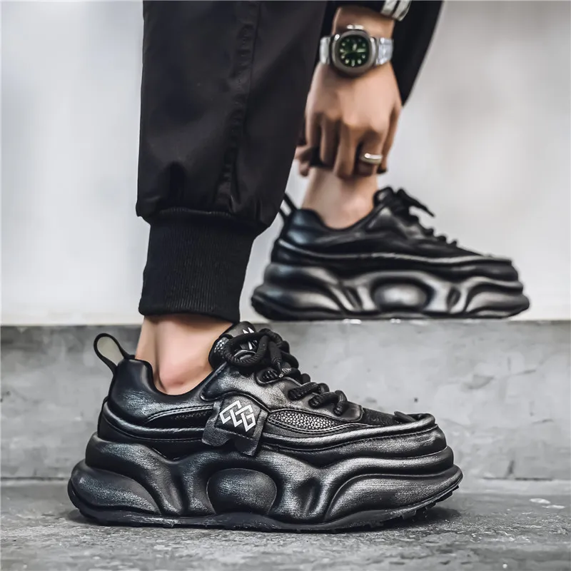 TROADLOP Cushioning Waterproof Coverage Height Increasing Chunky Sneakers Men's-2