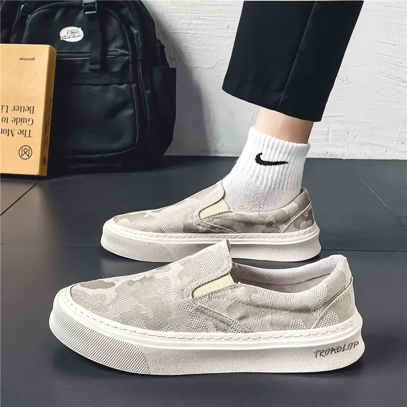 TROADLOP Non slip Lightweight Low Top Skateboard Shoes Men's Gray Green-1