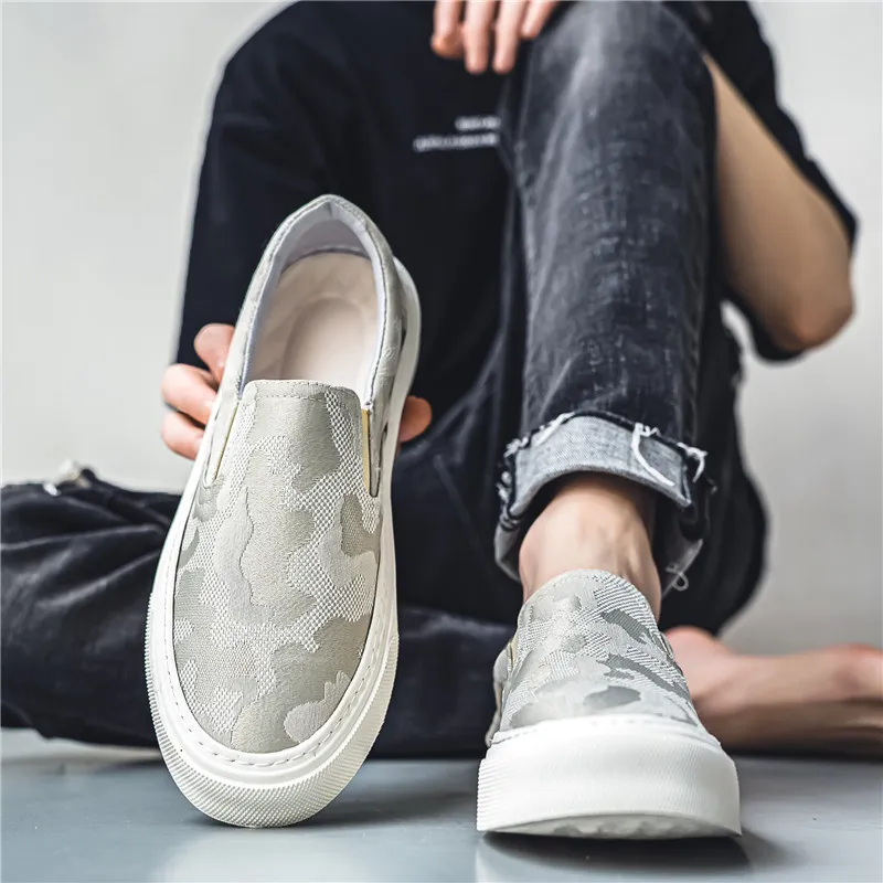 TROADLOP Non slip Lightweight Low Top Skateboard Shoes Men's Gray Green-2