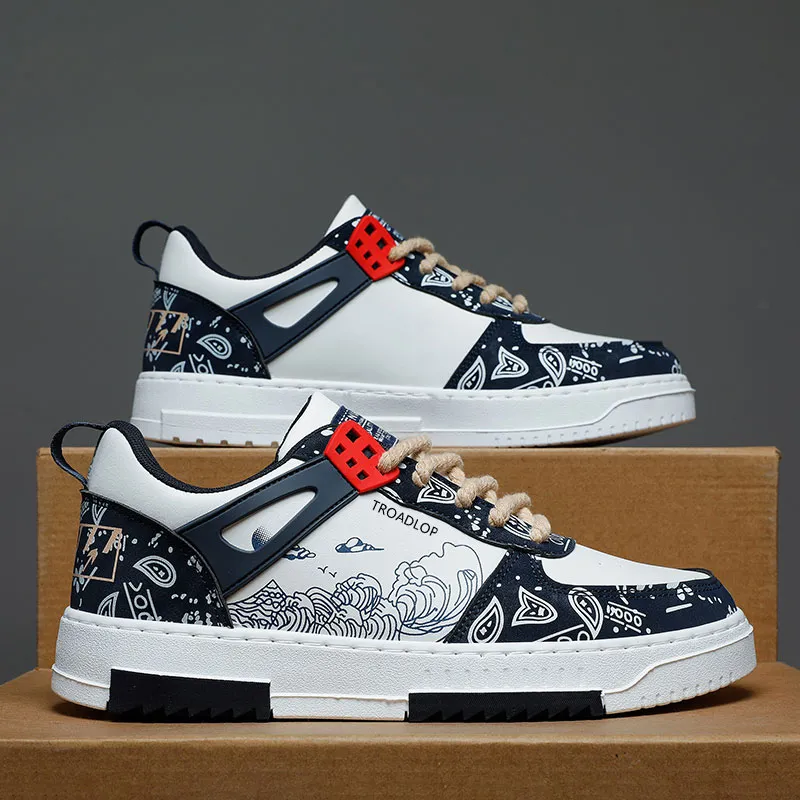 TROADLOP Anti Slip Wear Resistant Low Top Skateboard Shoes Men's-3