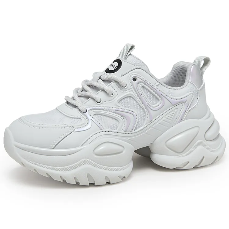 C°BANNER Height Increasing Wear-Resistant Breathable Slip-Resistant Low-Top Chunky Sneakers Women's-7