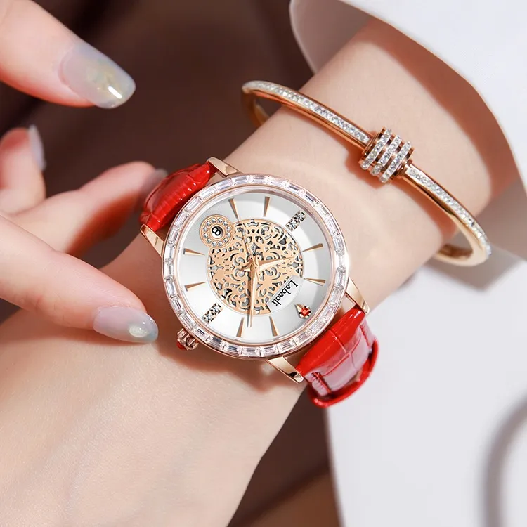 Labaoli LA311 Mechanical Movement Watch Women's Watch Gold Dial-7
