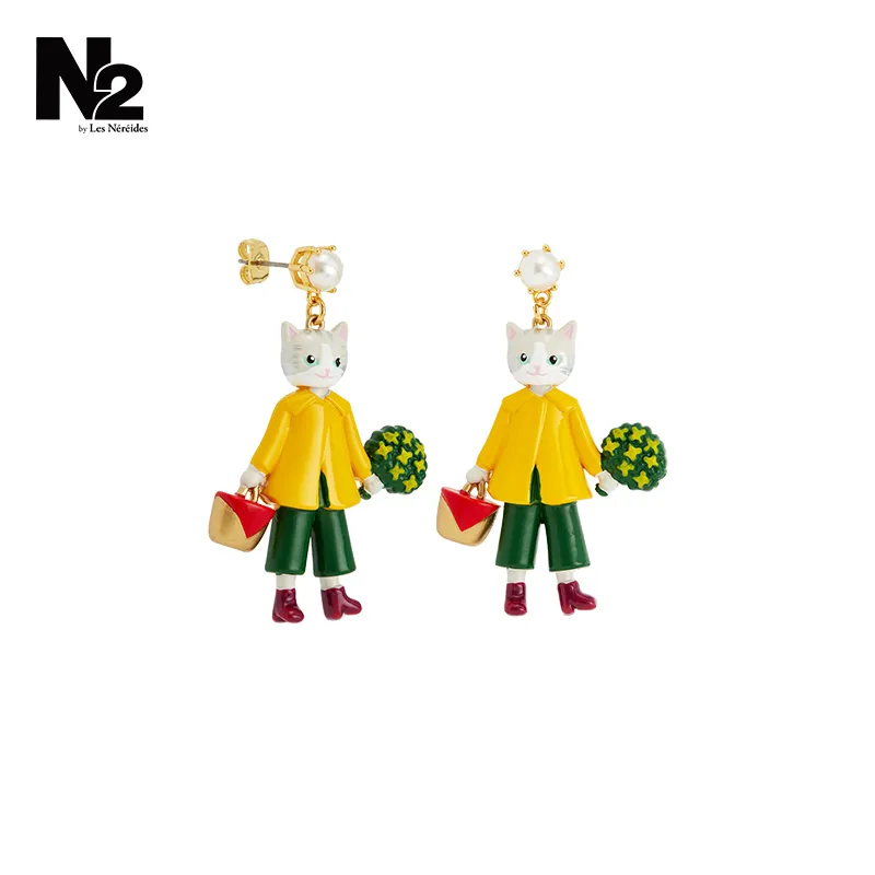 LES NEREIDES Gold Plated Earrings Women's Yellow-2