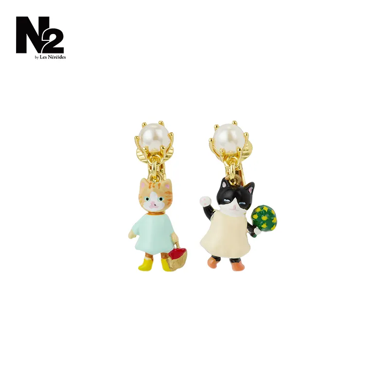 LES NEREIDES Gold Plated Clip On Earrings Women's Gold-2