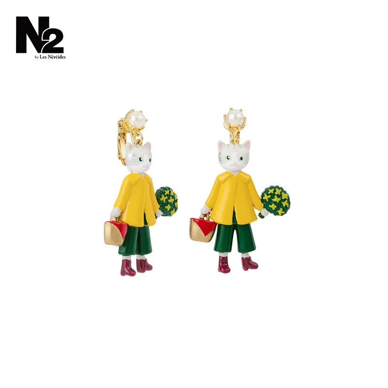 LES NEREIDES Gold Plated Earrings Women's Yellow-1