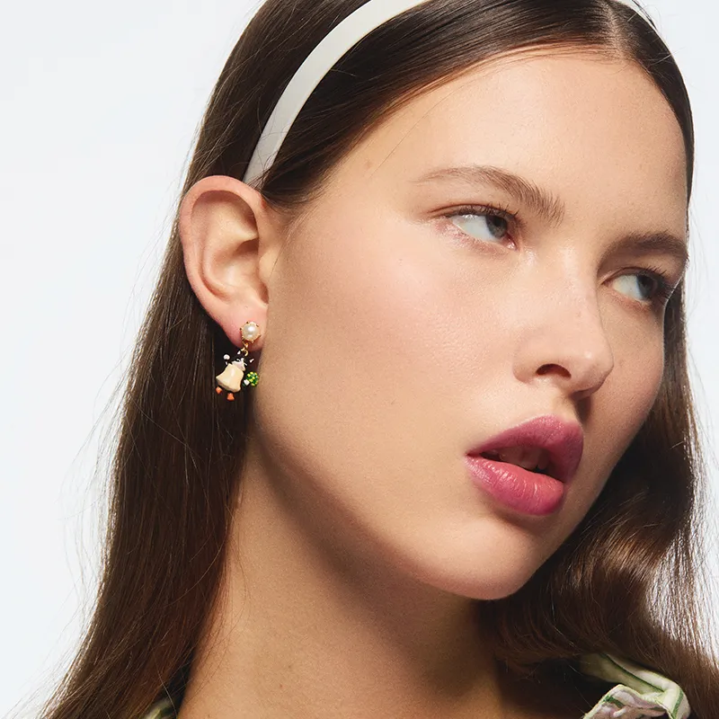 LES NEREIDES Gold Plated Clip On Earrings Women's Gold-1