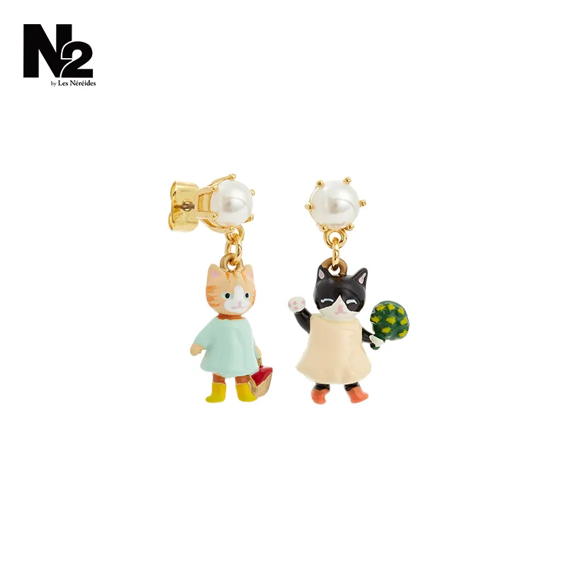 LES NEREIDES Gold Plated Clip On Earrings Women's Gold-3