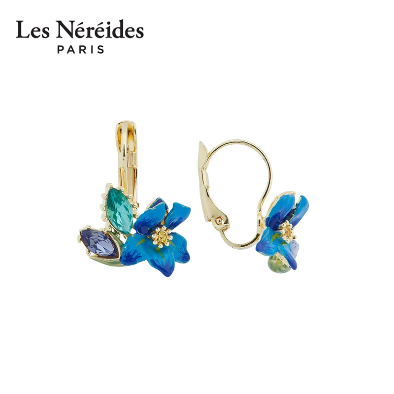 LES NEREIDES Gold Plated Earrings Women's Blue-2