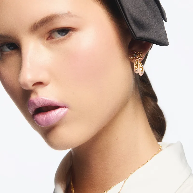 LES NEREIDES Gold Plated Brass With Enamel Earrings Women's Gold-1