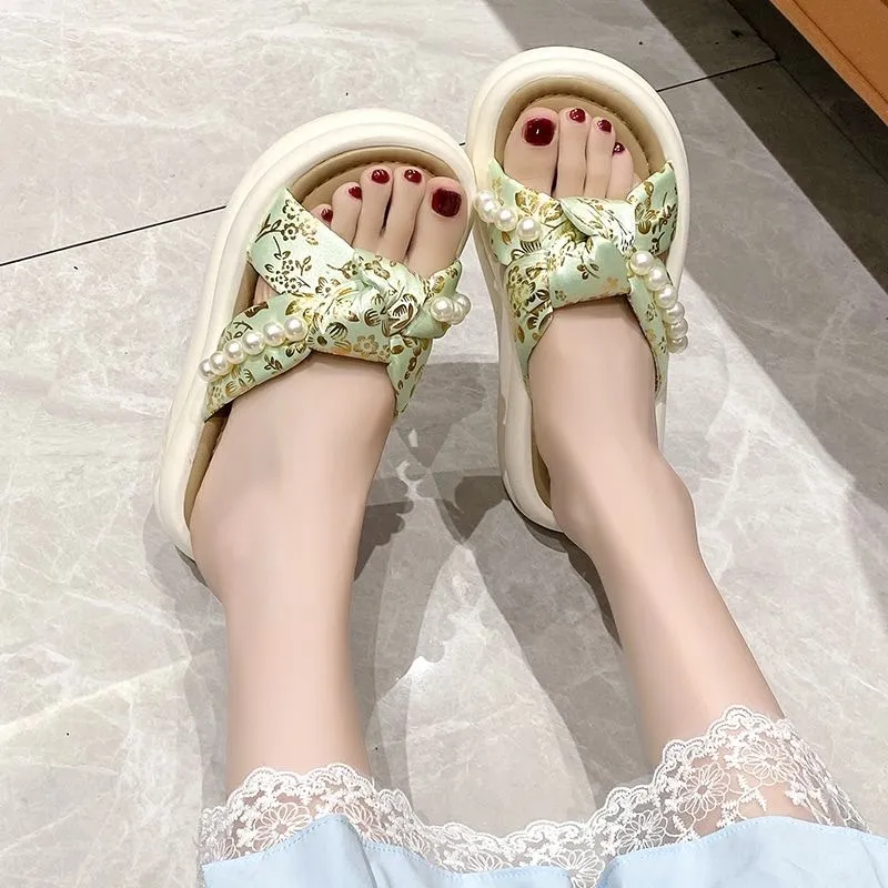 PARK DANCE Quiet Abrasion Resistant Slide Slippers Women's-7