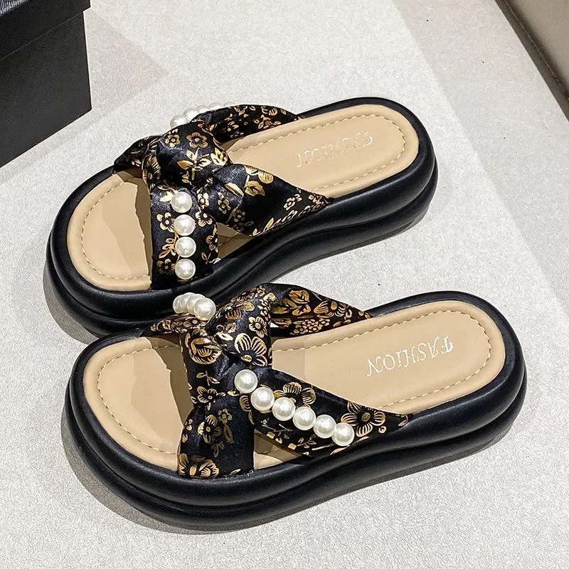 PARK DANCE Quiet Abrasion Resistant Slide Slippers Women's-9