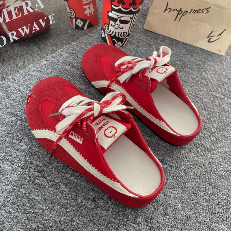 PARK DANCE Rubber Sole Quiet Abrasion Resistant Slip Resistant Closed Toe Slippers Women's-3
