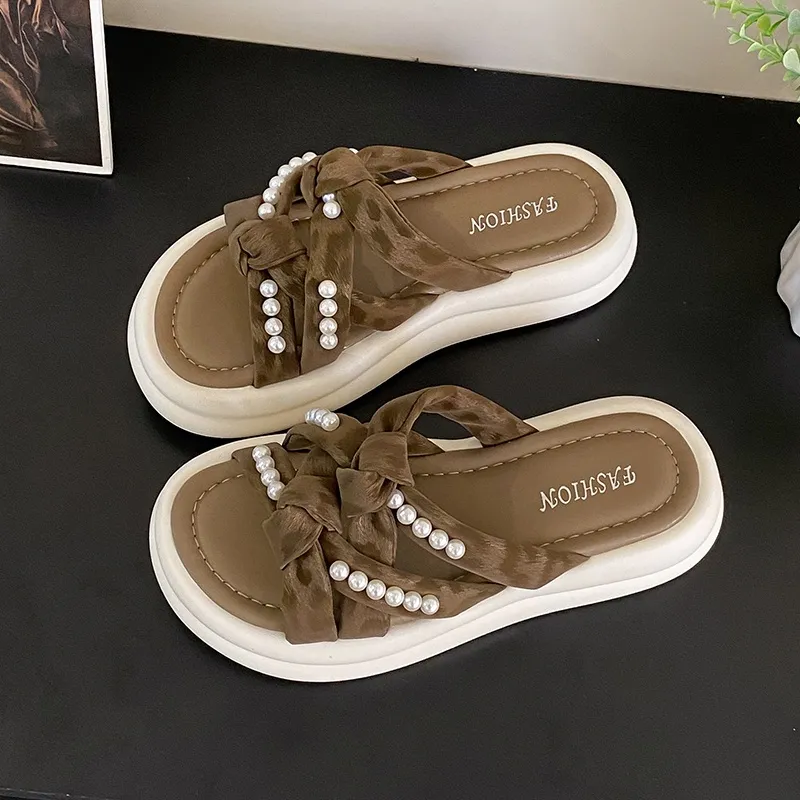 PARK DANCE Quiet Abrasion Resistant Slide Slippers Women's-9
