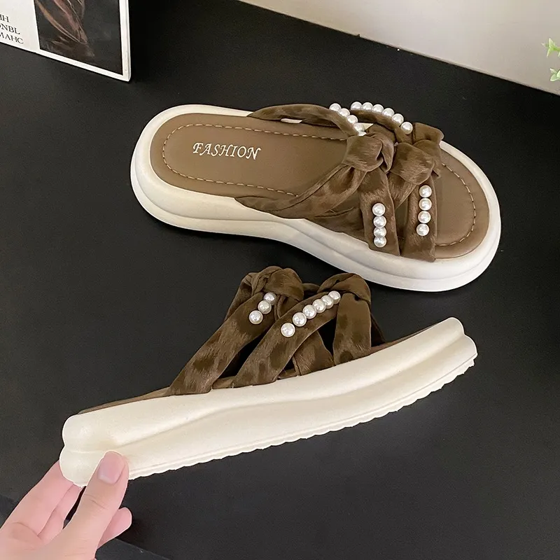 PARK DANCE Quiet Abrasion Resistant Slide Slippers Women's-11