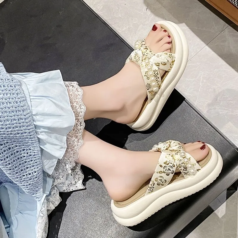PARK DANCE Quiet Abrasion Resistant Slide Slippers Women's-3