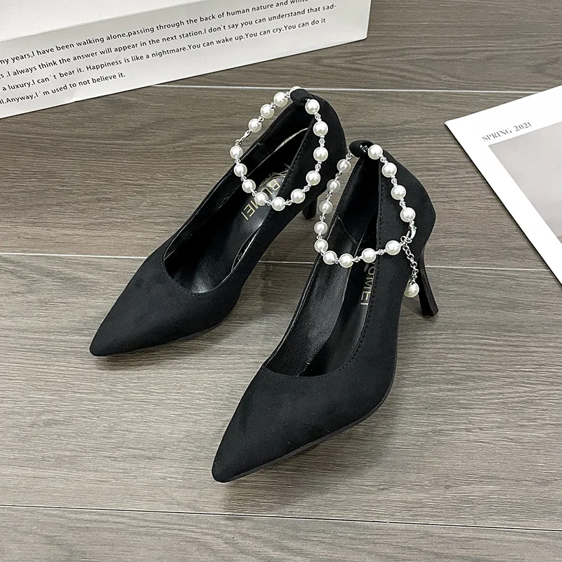 PARK DANCE High Heels Women's Ecru/Black-7