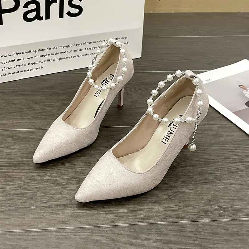 PARK DANCE High Heels Women's Ecru/Black-1