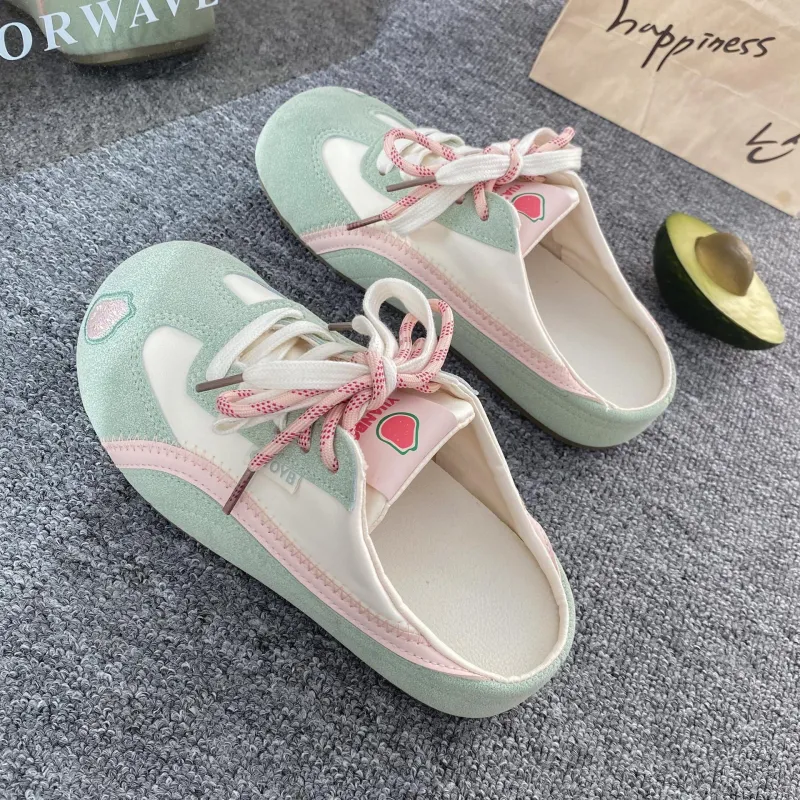 PARK DANCE Rubber Sole Quiet Abrasion Resistant Slip Resistant Closed Toe Slippers Women's-11