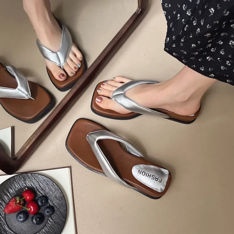 PARK DANCE Rubber Sole Flip Flops Women's-6