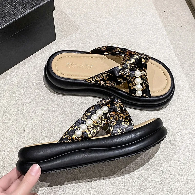 PARK DANCE Quiet Abrasion Resistant Slide Slippers Women's-10