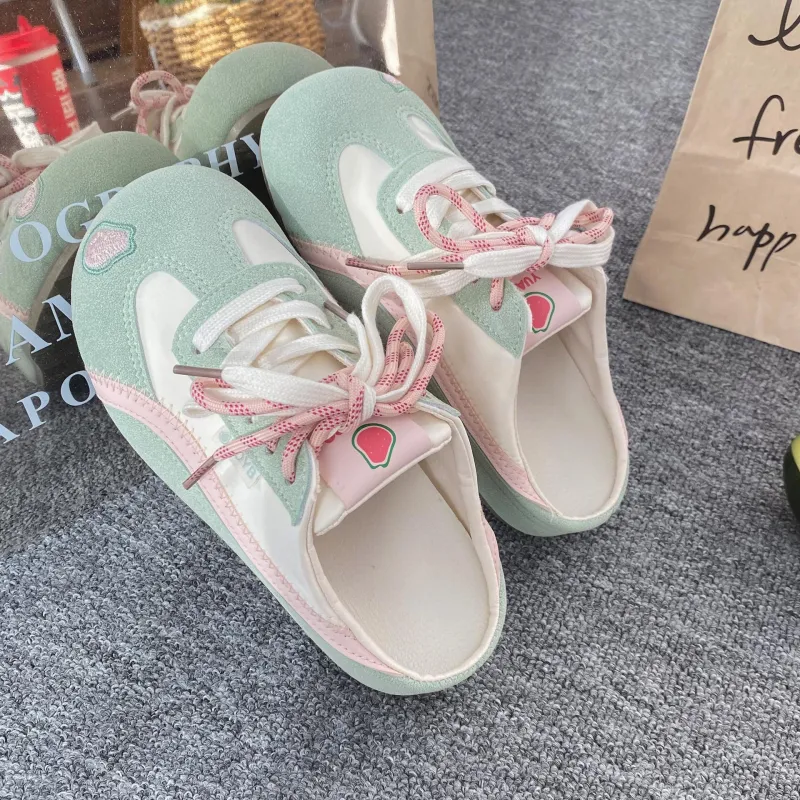 PARK DANCE Rubber Sole Quiet Abrasion Resistant Slip Resistant Closed Toe Slippers Women's-10