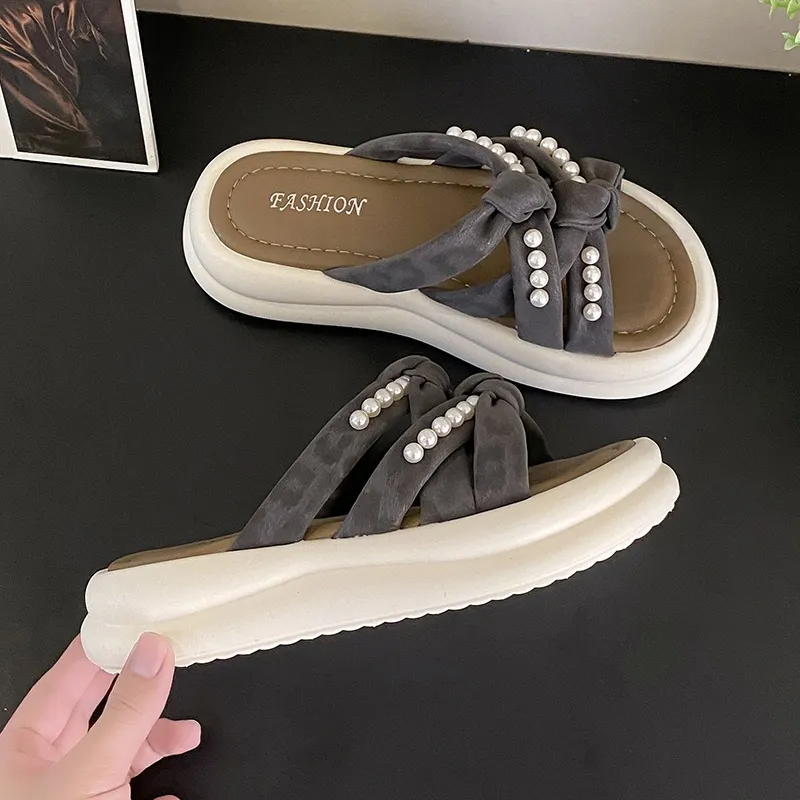 PARK DANCE Quiet Abrasion Resistant Slide Slippers Women's-3