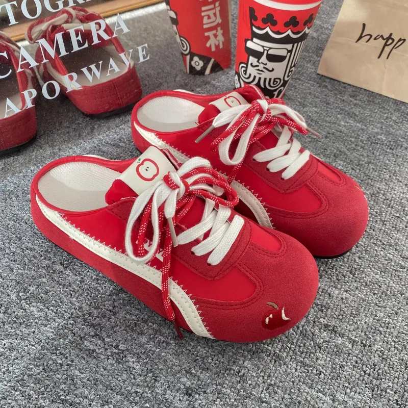PARK DANCE Rubber Sole Quiet Abrasion Resistant Slip Resistant Closed Toe Slippers Women's-2