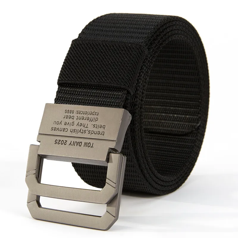 AUGUST HARMONY Imitation Nylon Strap Leather Belts Unisex 3.8-1