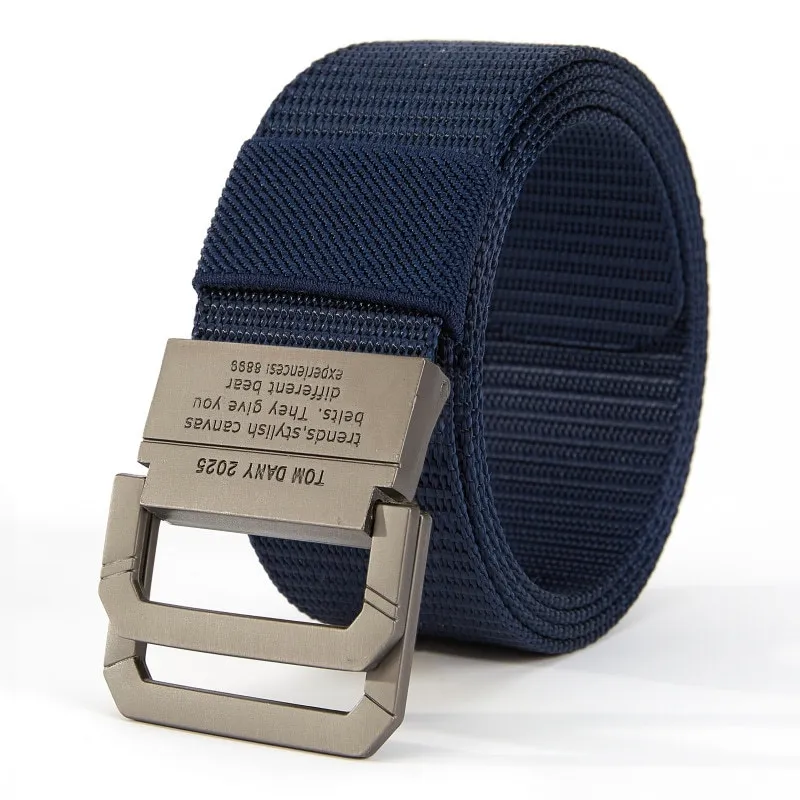 AUGUST HARMONY Imitation Nylon Strap Leather Belts Unisex 3.8-3