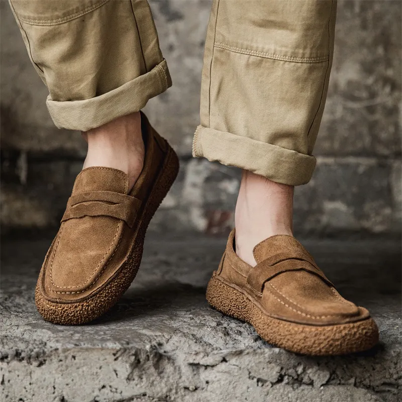 GIHO Loafers Men Brown-5