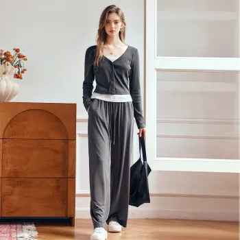 Olrain Casual Suit Women's Gray