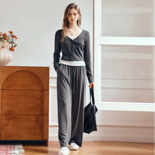 Olrain Casual Suit Women's Gray