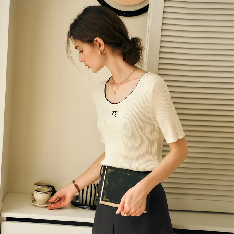 Olrain Polo Shirt Women's Beige Apricot-4