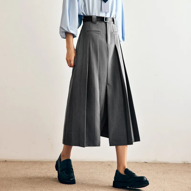 Olrain Skirt Spring Model Women's Gray-5