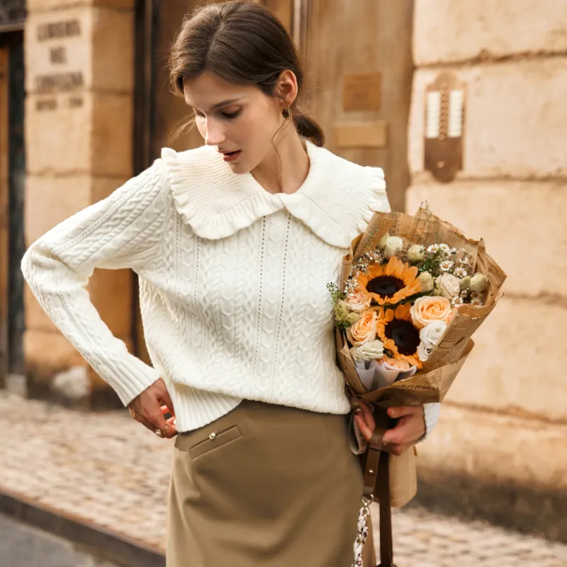 Olrain Sweater Women's Coconut Milk White-6