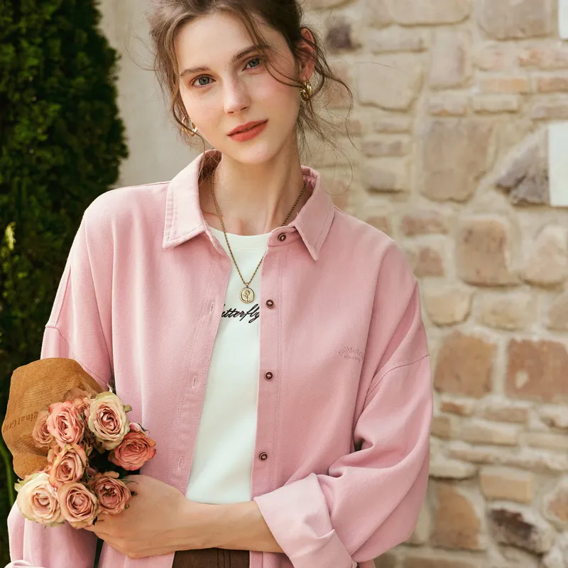 Olrain Shirts Women's Pink-3