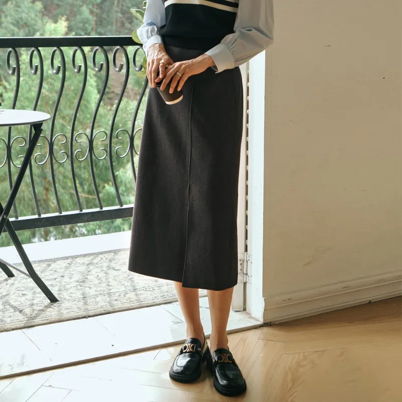 Olrain Casual Long Skirts Women's Premium Gray-5