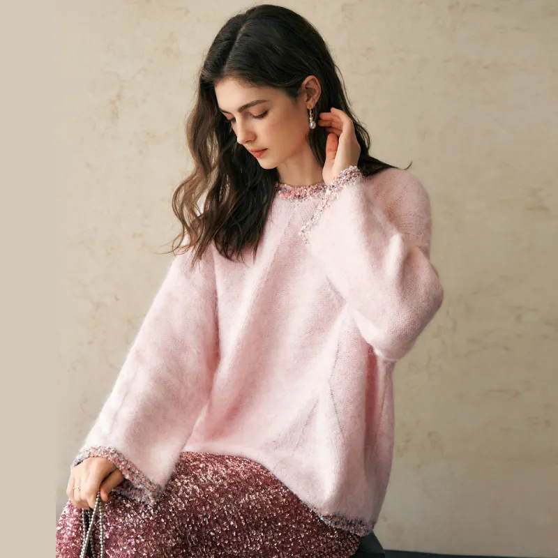 Olrain Sweaters Women's Pink-6
