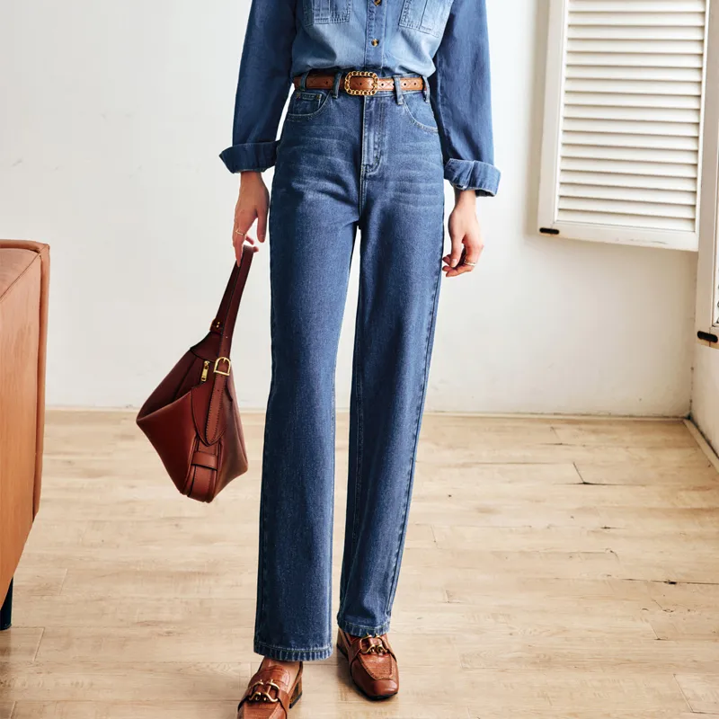 Olrain FW22 Jeans Women's Denim Blue-4
