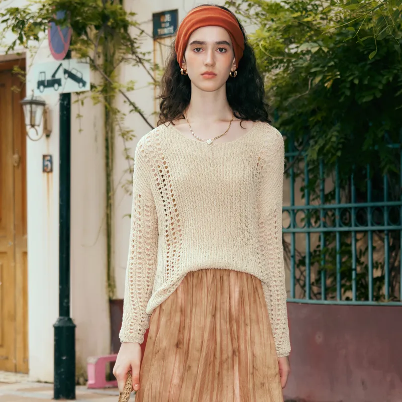 Olrain Knitwear Women's Milk Tea Beige-6