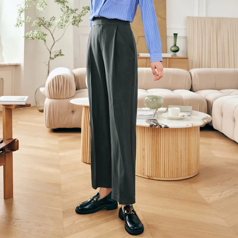 Olrain Casual Pants Women's Dark Gray-5