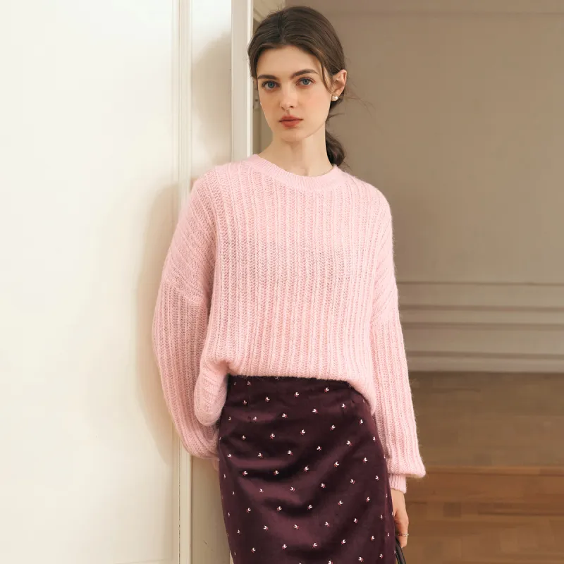Olrain Sweaters Women's Pink-4