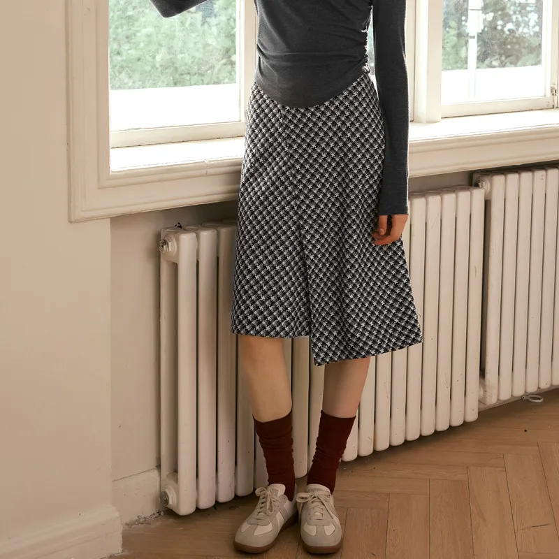 Olrain Casual Long Skirts Women's Black-5