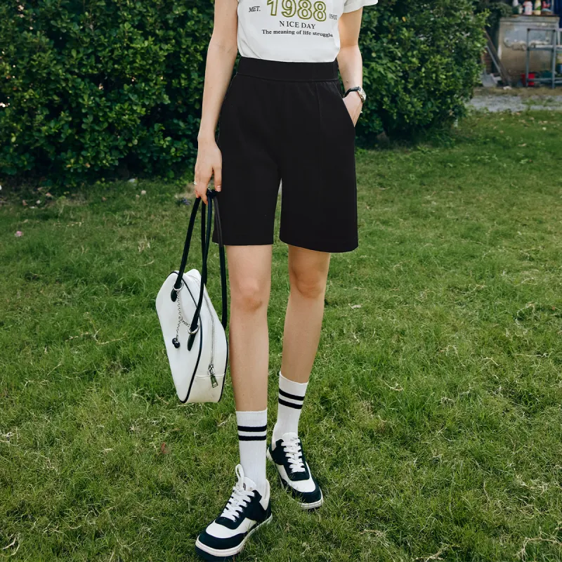 Olrain Casual Shorts Women's Black-2