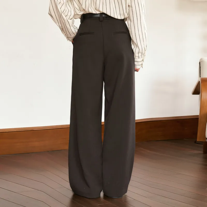 Olrain Casual Pants Women's Coffee-5