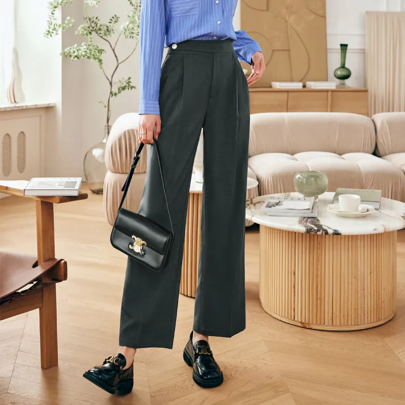 Olrain Casual Pants Women's Dark Gray-6