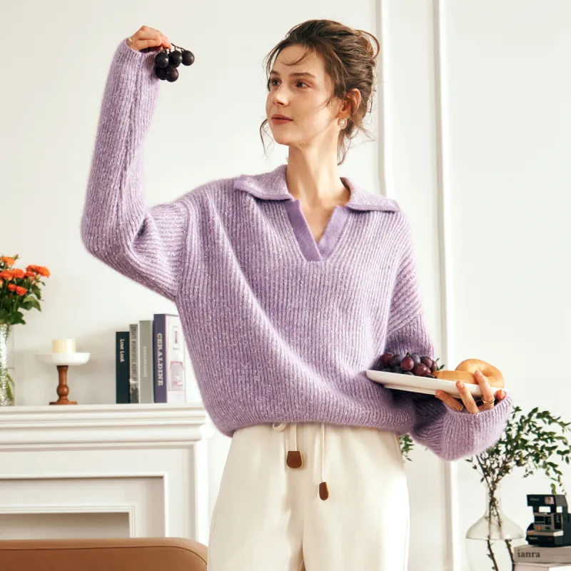 Olrain Sweaters Women's Purple-3