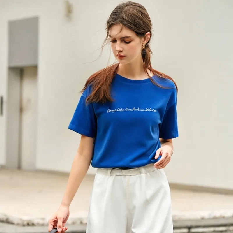 Olrain Regular T Shirt Women's Klein Blue-1